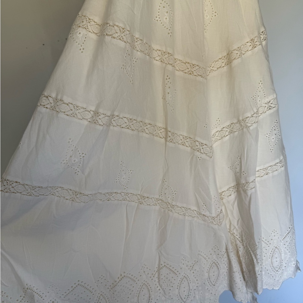 Ralph Lauren cream ruffle eyelet maxi dress - Picture 3 of 4